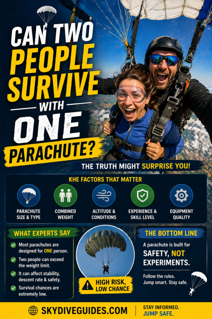 Can Two People Survive With One Parachute