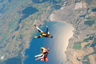 Skydiving Over Lakes