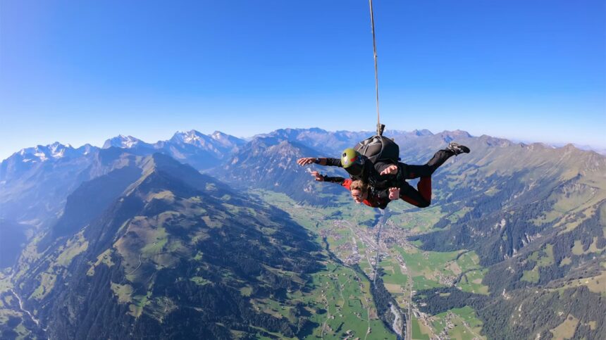 Skydiving Over Mountains Travel Guide