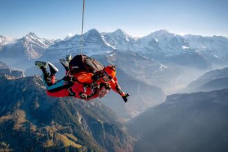 Skydiving in Switzerland Alpine Views
