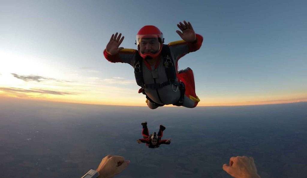 Mental preparation for skydiving in the weeks before
